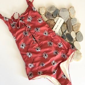 Madewell Reversible Lace Up Monahan One-Piece